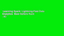 Learning Spark: Lightning-Fast Data Analytics  Best Sellers Rank : #3