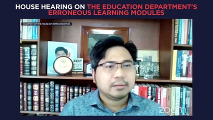 House hearing on DepEd's erroneous learning modules