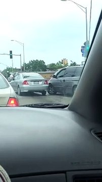 Minivan Slams Into Stationary Sedan Before Speeding Away