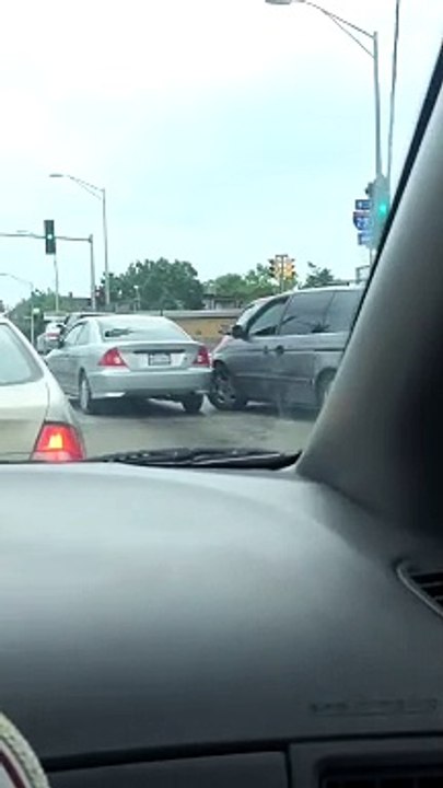 Minivan Slams Into Stationary Sedan Before Speeding Away