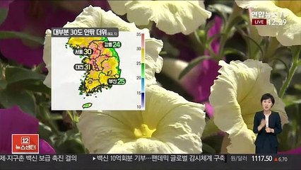 [날씨] 단오, 30도 안팎…충청·호남 곳곳 소나기