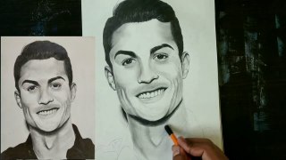 How to draw Cristiano Ronaldo step by step drawing tutorial __ realistic sketch drawing.
