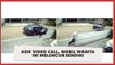 Asik Video Call Lupa Tarik Rem Tangan, Mobil Wanita ini Meluncur Sendiri