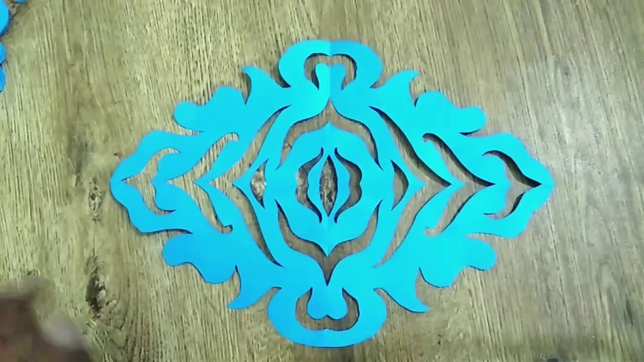 paper cutting DESING I how to make easy paper cutting desing for HOME decoration......