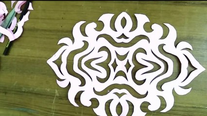 paper cutting DESING I how to make easy paper cutting desing for HOME decoration......