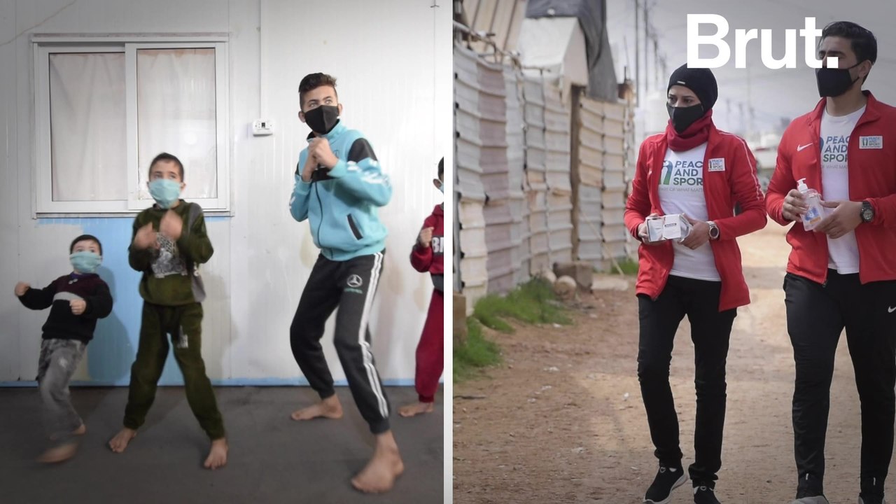 Captain Ali gives kickboxing classes to childre...