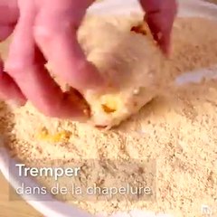 Crottin de chèvre frit au jambon cru