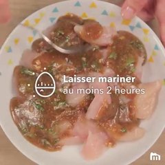 Brochettes de poulet saté