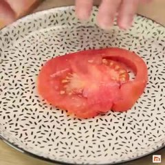 Tomates mozzarella multicolores façon burger