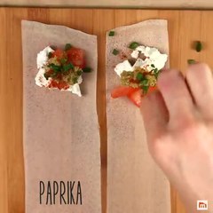 Bricks au chèvre frais et à la tapenade