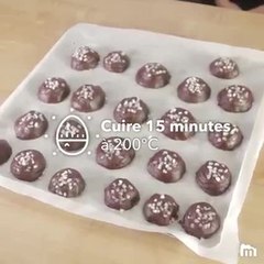 Chouquettes chocolat fourrées à la crème pâtissière