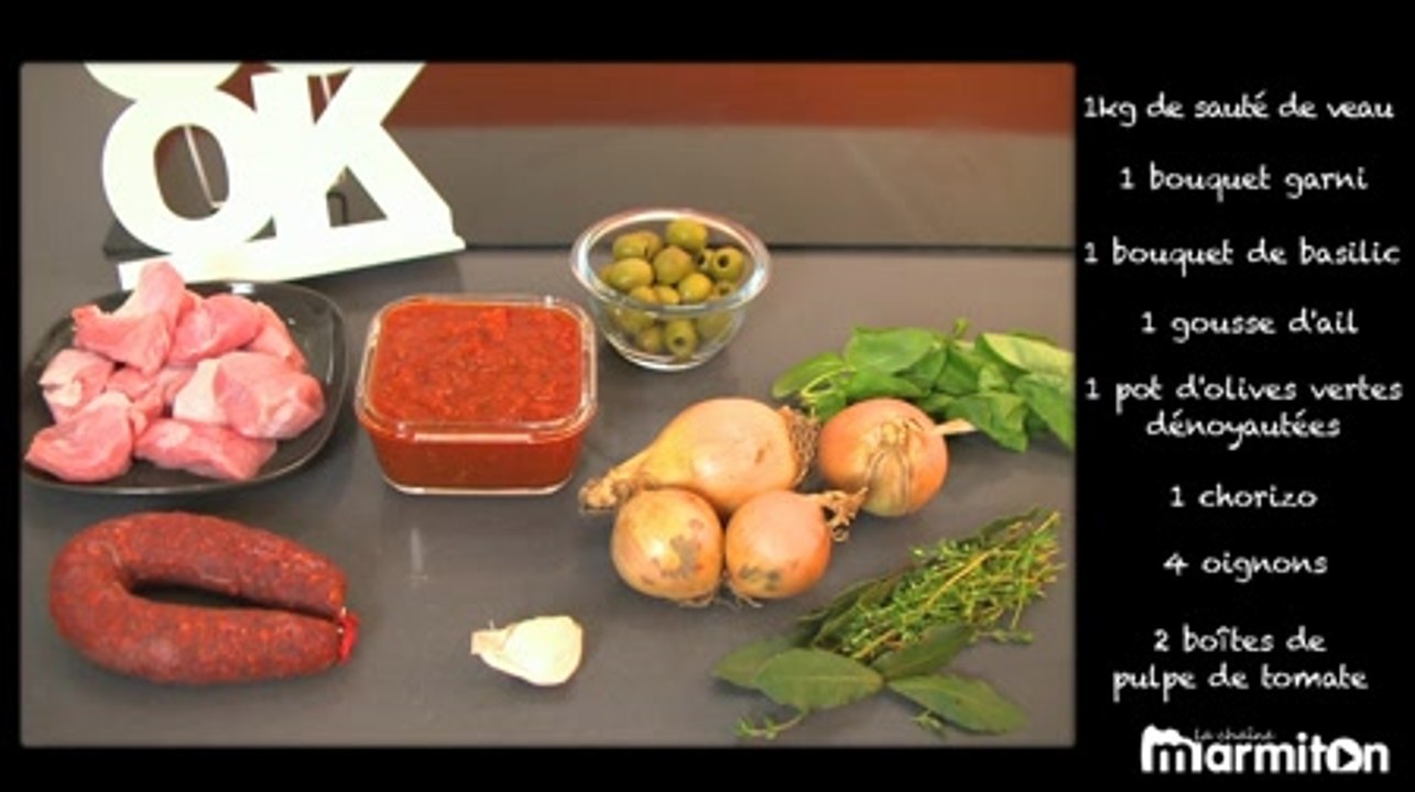 Recette facile : sauté de veau au chorizo