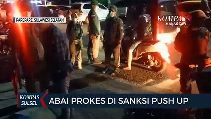 Razia Masker 2 Orang Disanksi Pushup