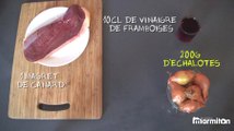 Recette : Magret miel et vinaigre de framboise