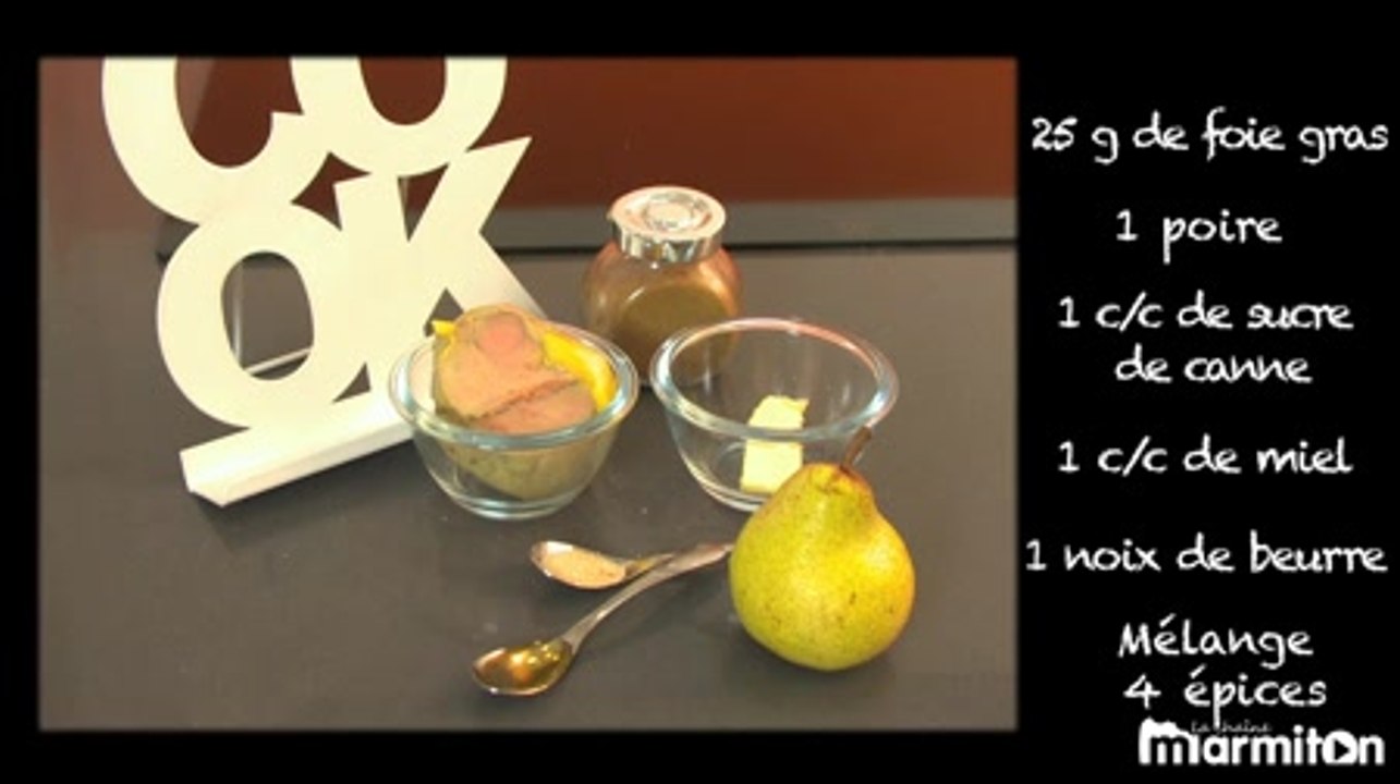 Verrines poires et foie gras