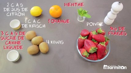 Salade de fraises et kiwis