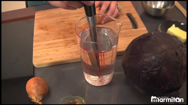 Chou rouge pommes et marrons - Recette de Noël