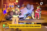 Barranco: conductor pierde control de auto y se despista en plena Costa Verde