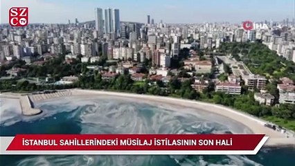 İstanbul’un sahillerindeki müsilaj istilasının son hali görüntülendi