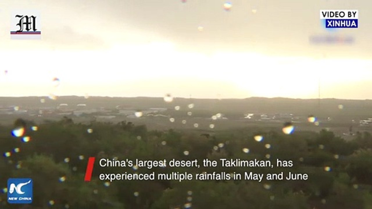 Taklimakan desert receives rare rainfalls