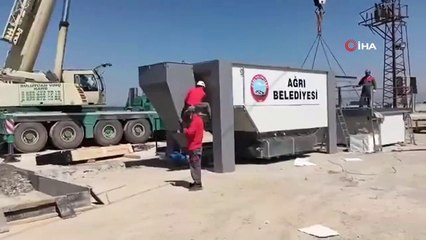 Ağrı'da en büyük asfalt plentinin kurulumu için çalışmalar başladı