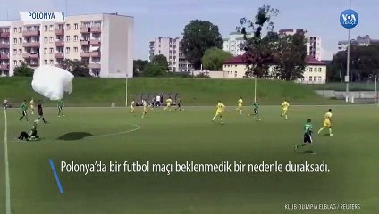 Sahaya Paraşütle İnen Ziyaretçiye Sarı Kart