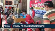 Kasus Covid-19 Meningkat, Keluarga Polri dan ASN Disuntik Vaksin