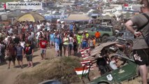 Araç tutkunu Macarlar Babod Off-Road Festivali'nde çamur banyosu yaptı