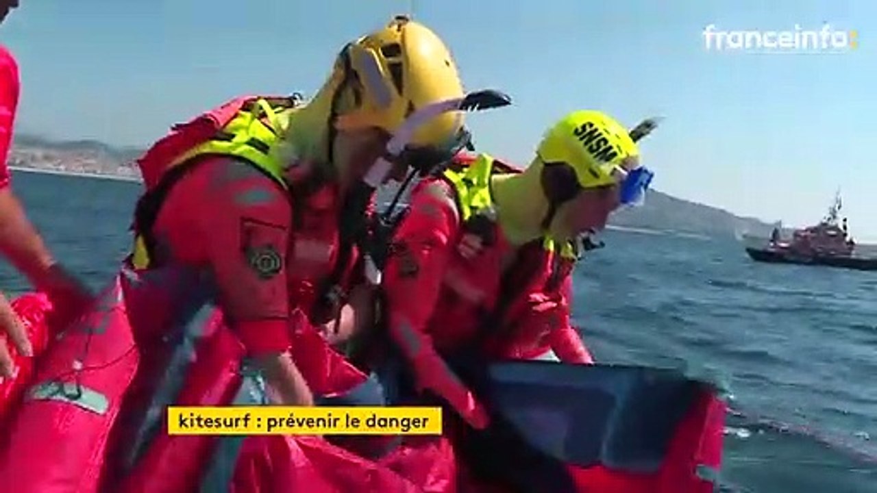 À Cannes, un moniteur de kitesurf forme les secouristes des mers