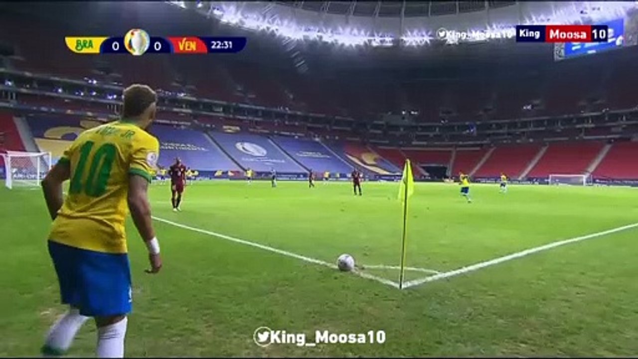 البرازيل 3 × 0 فنزويلا | اهداف المباراة بصوت عصام الشوالي ⚽ "