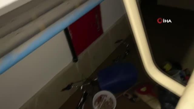 Çubuk'ta etkili olan yağış sonrası evleri su bastı