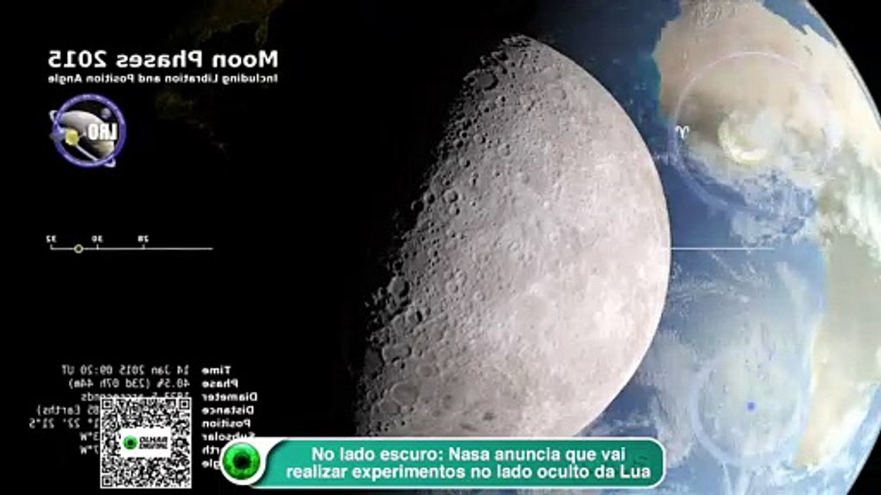 No lado escuro- Nasa anuncia que vai realizar experimentos no lado oculto da Lua