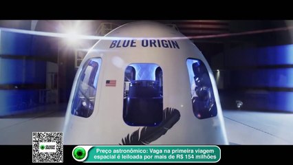 Preço astronômico- Vaga na primeira viagem espacial é leiloada por mais de R$ 154 milhões