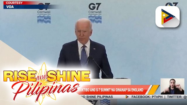 President Biden: Naging produktibo ang G-7 Summit na ginanap sa England