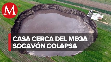 Socavón _se come casa_ en Puebla, autoridades buscan ampliar perímetro de seguridad