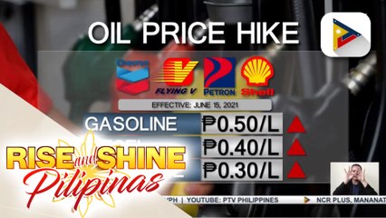 Oil price increase, epektibo ngayong araw