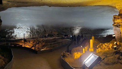 Dense fog fills caves