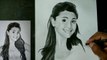 How to draw Ariana Grande portrait for beginners __ Drawing Ariana Grande.