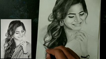 Samantha pencil drawing __ Samantha Akkineni drawing tutorial step by step.