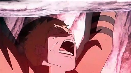 Momoshiki vs. Naruto and Sasuke Full Fight   English Dub
