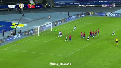 الارجنتين 1 × 1 تشيلي | اهداف المباراة بصوت المعلق رؤوف خليف ⚽ "