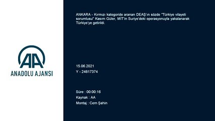ANKARA - MİT, DEAŞ'ın sözde 'Türkiye vilayeti sorumlusu' Kasım Güler'i Suriye'de yakalayarak Türkiye'ye getirdi
