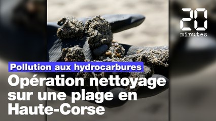 Nappes d'hydrocarbures: Opération dépollution sur une plage corse