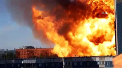 Korku dolu anlar! Akaryakıt istasyonu böyle patladı