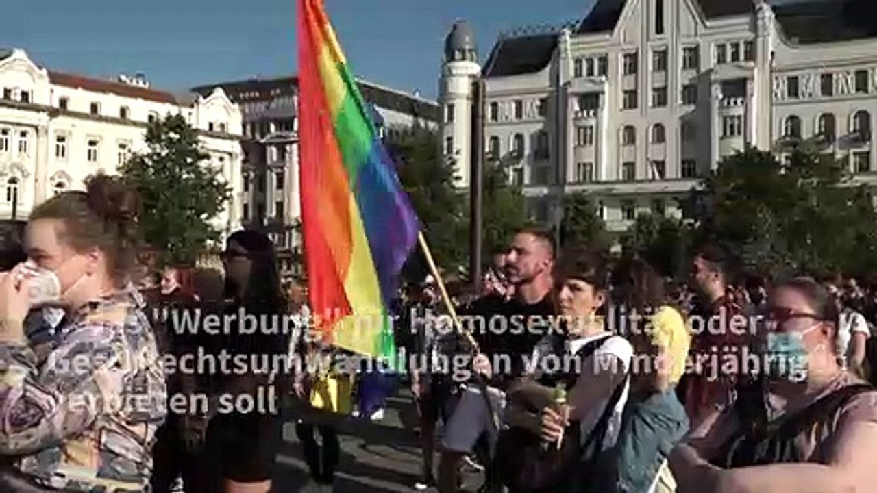 Proteste gegen geplantes Verbot von 'Werbung' für Homosexualität in Ungarn