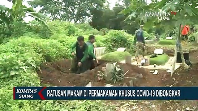 Jenazah Terkonfirmasi Negatif, 196 Makam Dibongkar Keluarga dari TPU Khusus Covid-19