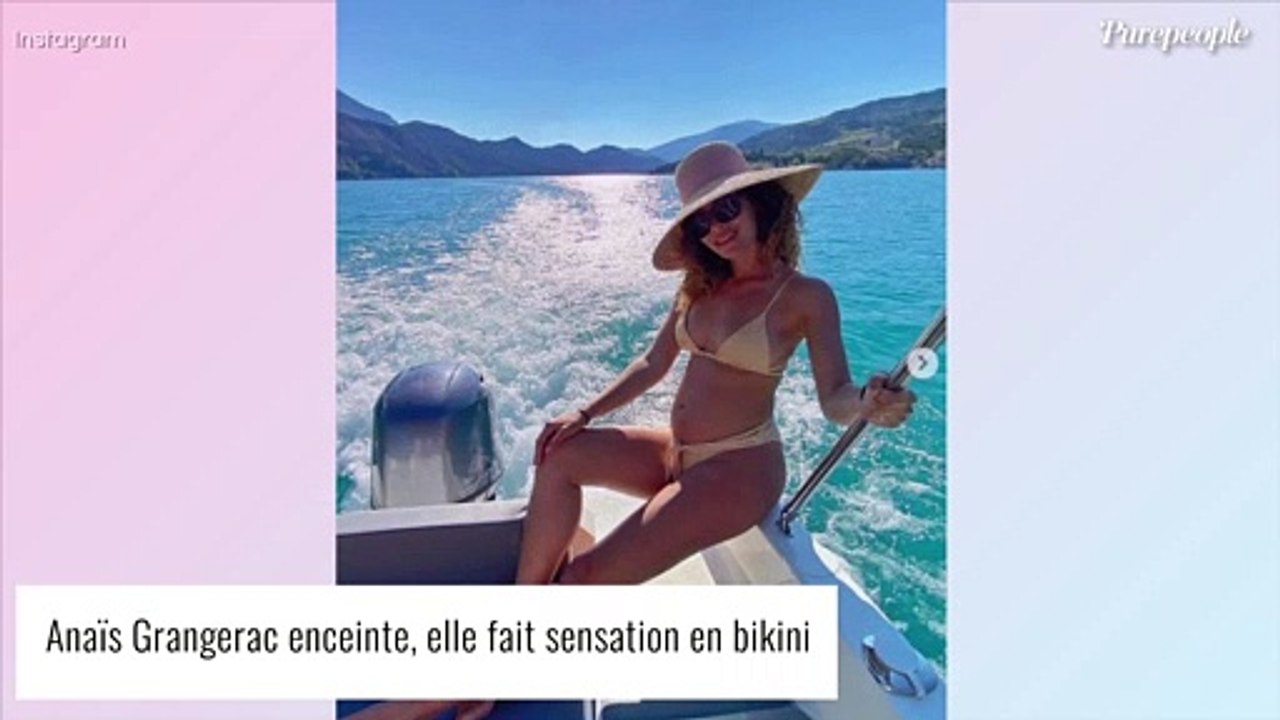 Anaïs Grangerac enceinte : sensuelle, elle dévoile son baby bump en bikini  - Vidéo Dailymotion