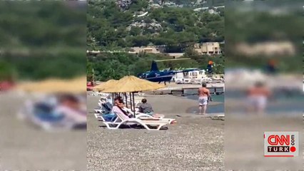 Marmaris'teki plaja inen helikopterin pilotu konuştu
