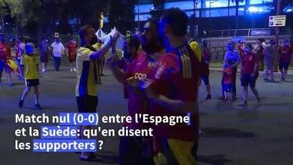 Euro 2020: réactions de supporters après le nul entre l'Espagne et la Suède