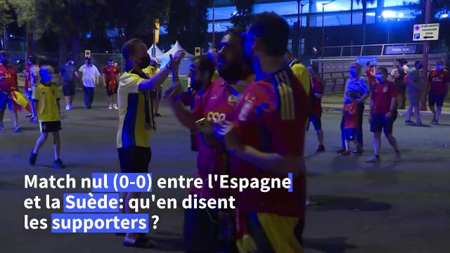 Euro 2020: réactions de supporters après le nul entre l'Espagne et la Suède
